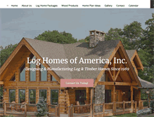 Tablet Screenshot of loghomesofamerica.com